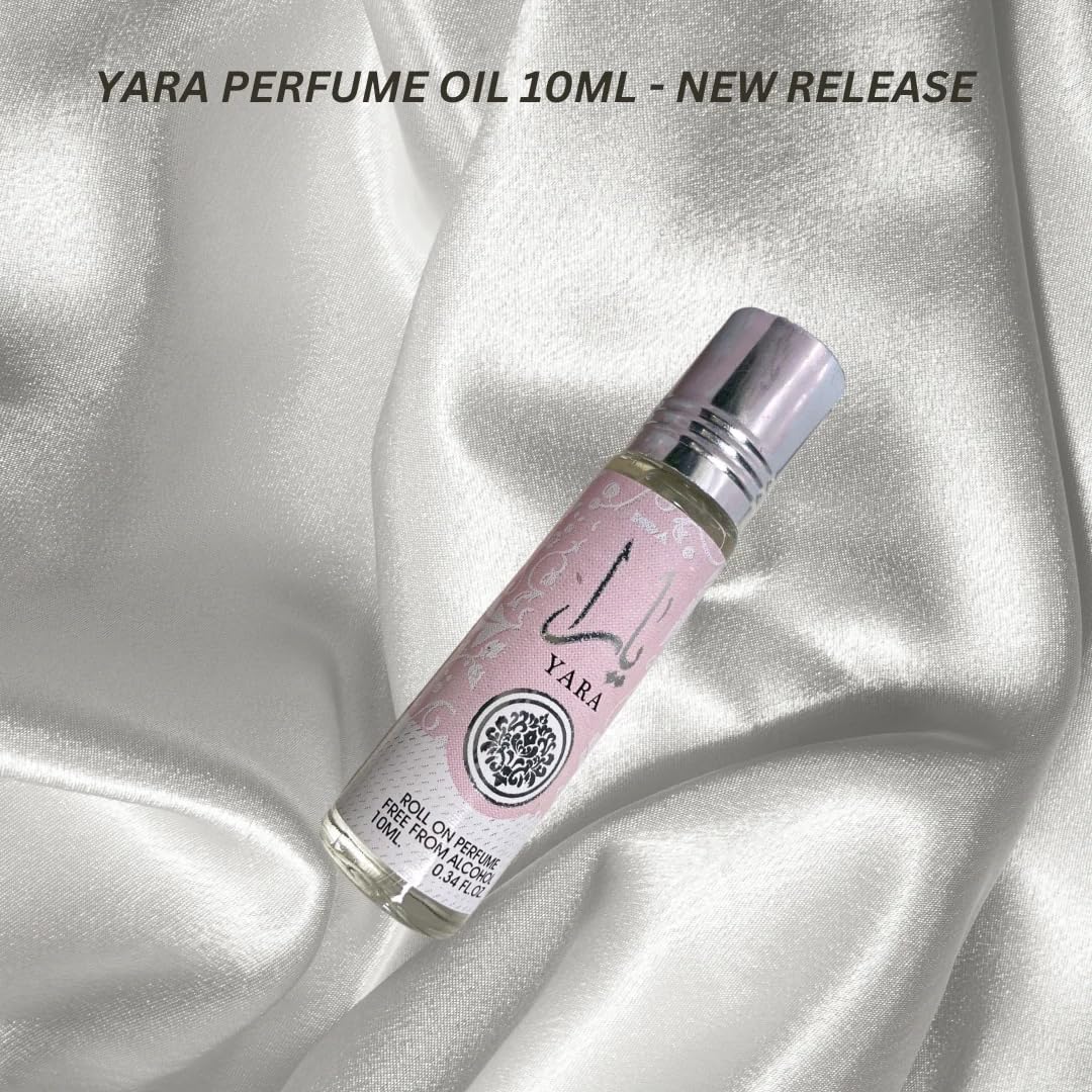 Lattafa Yara 2-piece Fragrance Bundle for Women (3.4 Oz Eau de Parfum Spray + 0.34 Oz Concentrated Perfume Oil)