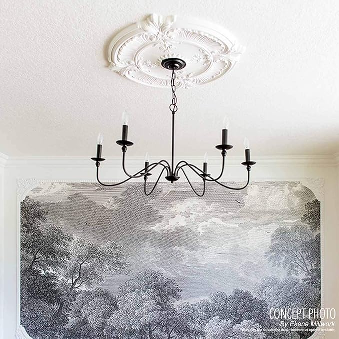 Ekena Millwork Bradford Ceiling Medallion, Silver