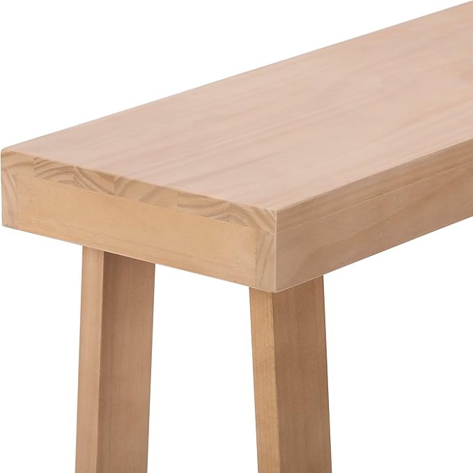 Plank+Beam Solid Wood Console Table, 46 Inch, Sofa Table, Narrow Entryway Table for Hallway, Behind The Couch, Living Room, Foyer, Easy Assembly, Blonde