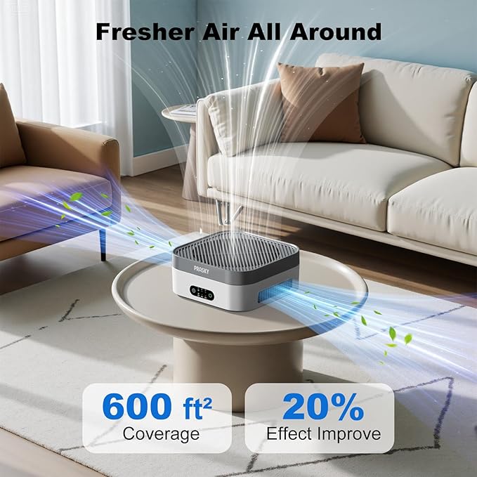 Air Purifiers for Home, H13 True HEPA Filter Captures Smoke Odor Pet Dander, Portable Quiet Car Air Purifier for RV/Desk/Bedroom/Office, Covers up to 600 Ft², Timer