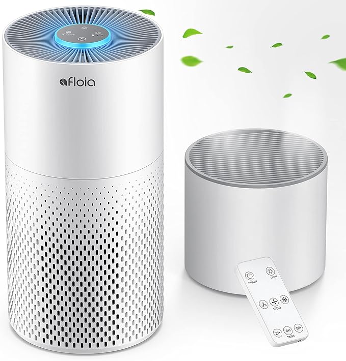 Afloia Humidifier and Air Purifier in One, Air Purifier and Humidifier Combo for Home, 22dB| 7 Colors Light Air Purifiers 2 in 1, Quiet Air Cleaner Removing 99.99% Smokers Odor and Pollen for Bedroom