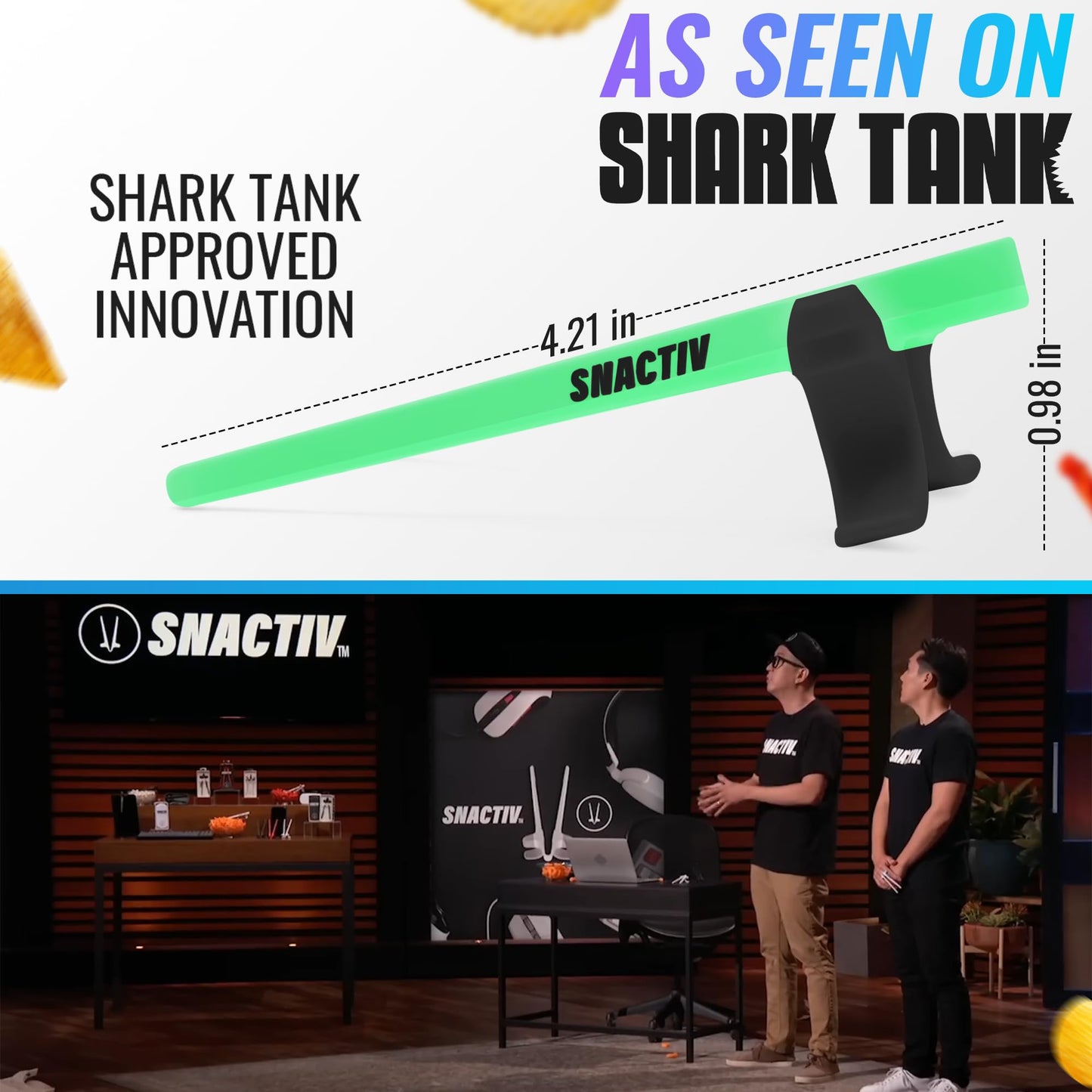 SNACTIV PRO Finger Chopsticks for Gamers - As Seen on Shark Tank! The Official Snacking Tool of the Future - Enjoy Snacks and Chips with Ease - Innovative Gaming Snacking Solution - Snack Chopsticks