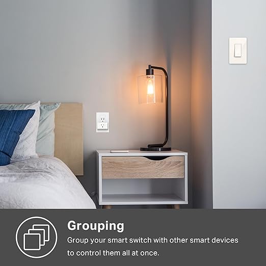 Kasa Smart Light Switch HS200-LA, Light Almond, Single Pole,Neutral Wire Required, 2.4GHz Wi-Fi Light Switch Compatible with Alexa and Google Home, UL Certified, No Hub Required