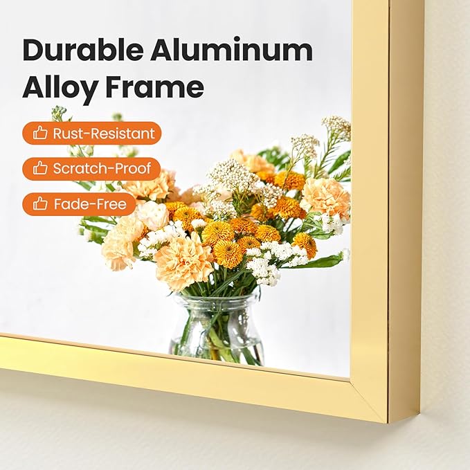Sweetcrispy 20"x31" Arched Gold Bathroom Mirrors for Wall, Bathroom Mirrors for Over Sink, Wall Decor for Bathroom, Entryway, Bedroom, Vanity