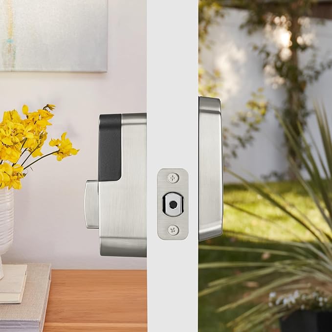 Yale Assure Lock 2 Touch Deadbolt, Satin Nickel Keyed Smart Entry Door Lock with Bluetooth Connected Touchscreen Keypad and Fingerprint Scanner for Code Entry (No Wi-Fi), YRD420-F-BLE-619