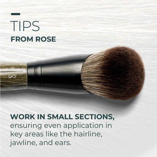 Rose and Ben Beauty C41 Blush Brush & C42 Foundation Brush Bundle | Professional Tools for Flawless Liquid, Cream, Pressed & Powder Application | Angled, Streak-Free, Cruelty-Free