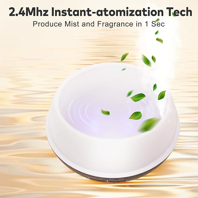 Essential Oil Diffuser for Home: 500ml Oil Diffuser 7 Colors Light Aroma Diffuser with Remote Control for Home, Office, Bedroom, Child’s Room Brown