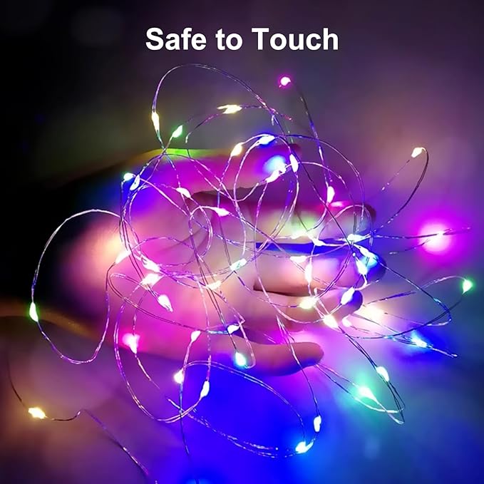 ZGWJ Fairy Lights Battery Operated, 12 Pack Colorful Mini String Lights 20 LED 7ft Waterproof 3 Lighting Modes for Bedroom, Halloween, Christmas, Party Indoor and Outdoor Decoration