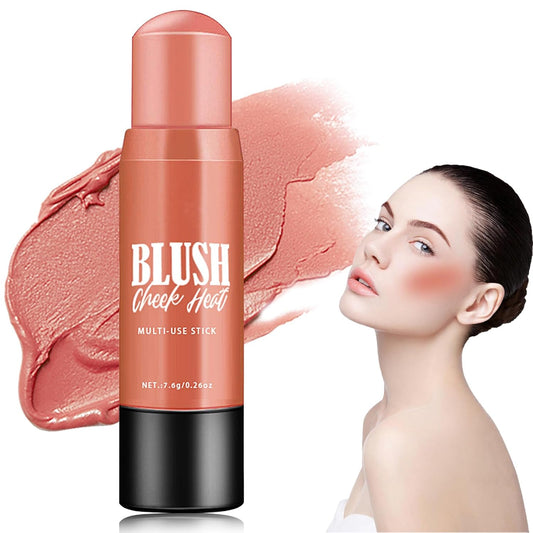Cream Blush Stick Makeup,Blush Stick for All Skin Tones,Easy to Color,Soft Long Lasting Lightweight Blush Face Makeup Stick,Waterproof Multi Stick for Cheeks & Lip & Eyesï¼#103ï¼