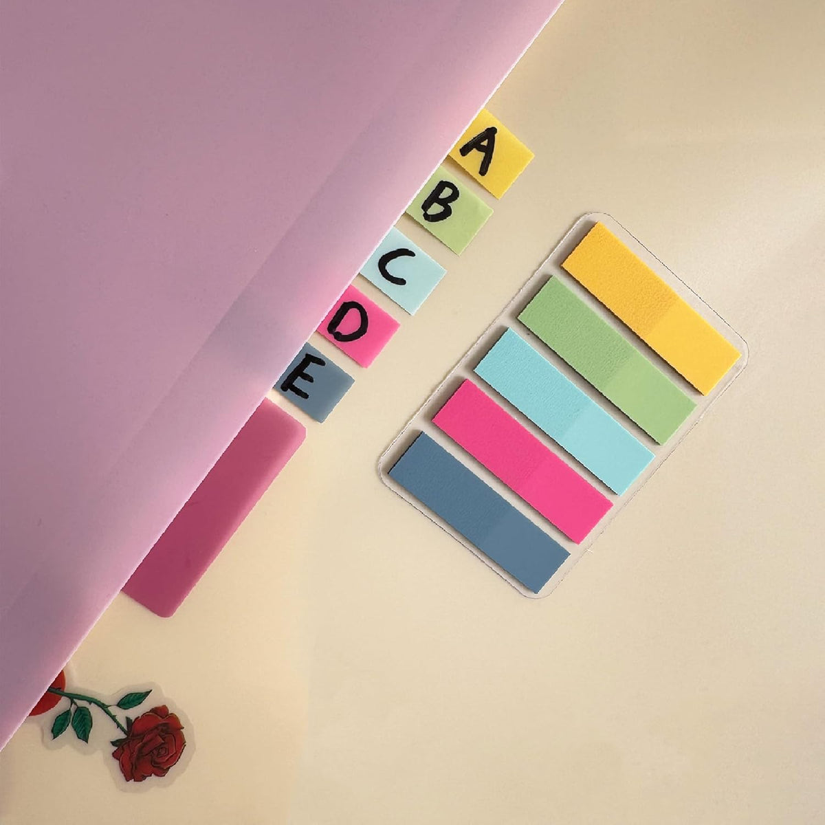 ELII 300 PCS Sticky Index Tabs 2 Inch Book Tabs,Clear Sticky Notes for Pages Notebooks File Tabs Self Adhesive