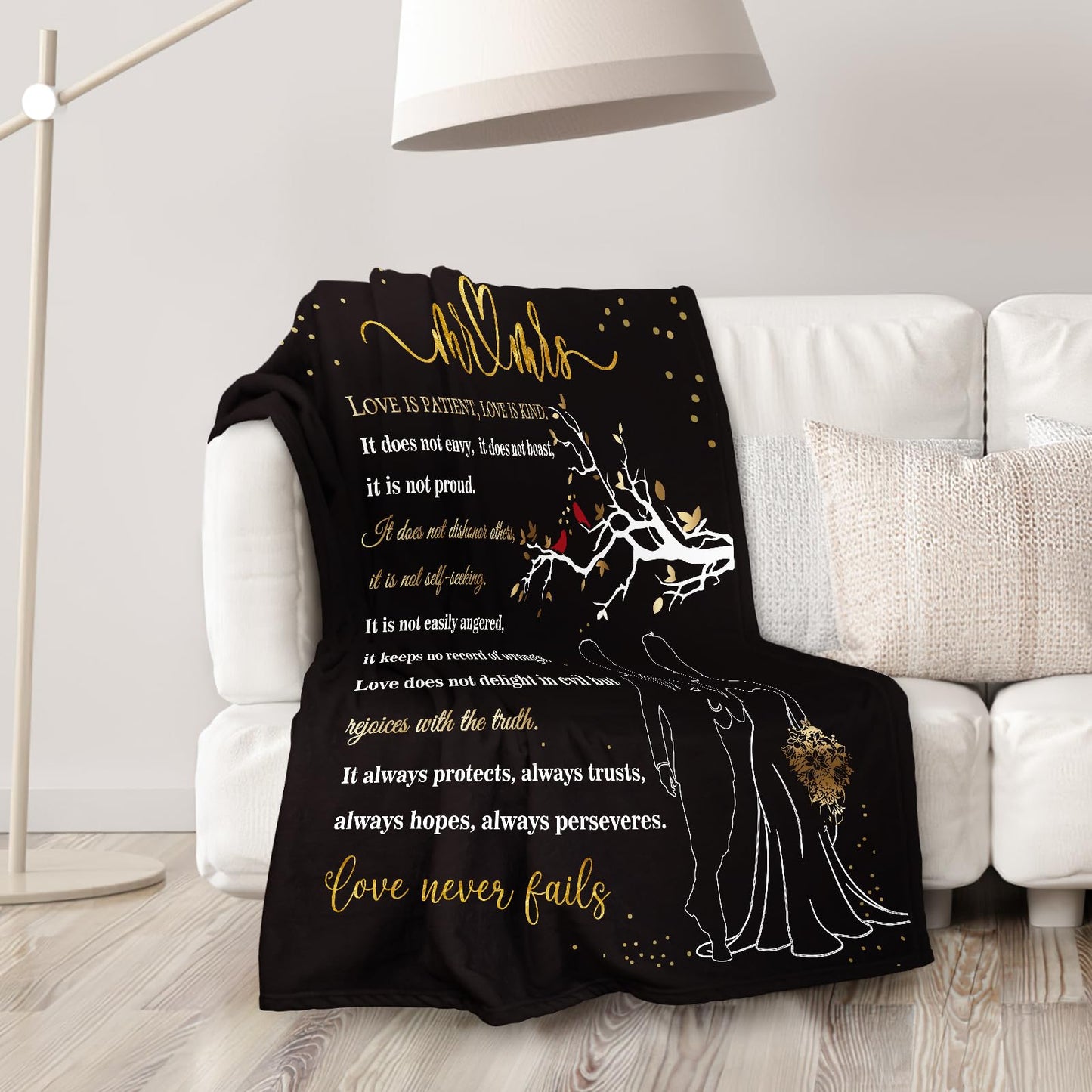 Wedding Gifts for Couples 2025 Soft Blanket, Bridal Shower Gifts for Bride to Be, Anniversary Romantic Gifts for Her, Wedding Gifts for Newlyweds Wedding Throw Blanket 60 * 50