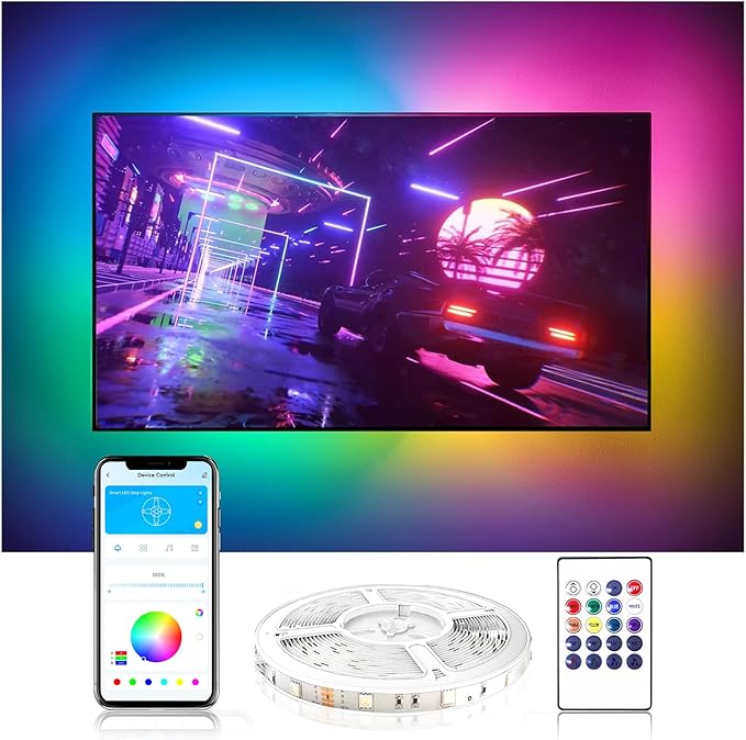 DAYBETTER Led Lights for TV 75 Inches,TV Led Backlight,16.4ft Led TV Lights for 55-75inch TV Lights Behind,USB Led Strip Lights with Remote,TV Led Lights for Bedroom,Mood Lighting,Gaming Room Decor