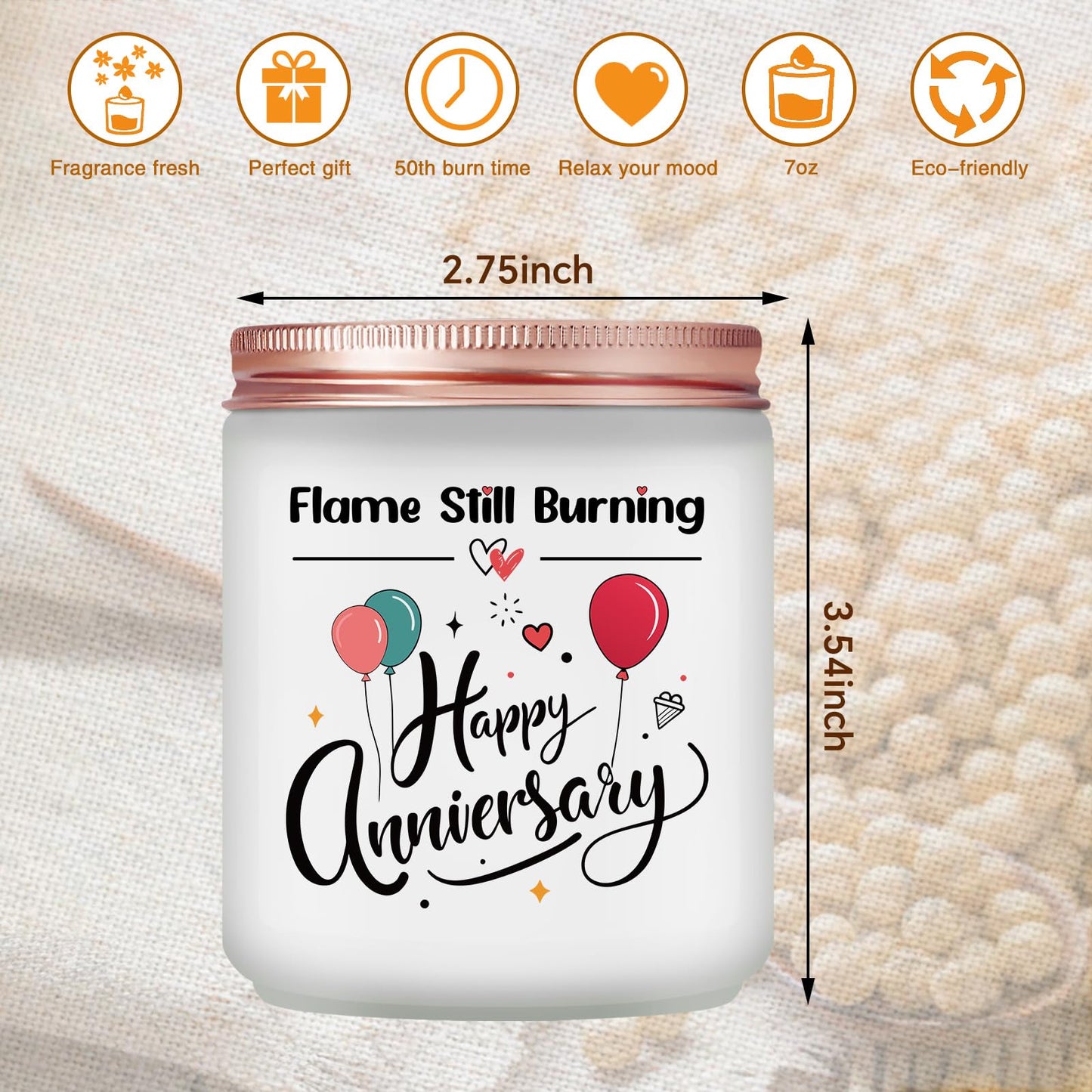 Volufia Anniversary Candle - Anniversary, Romantic Aniversario Gifts for Women, Couples, Her, Him, Girlfriend, Boyfriend, Wife, Husband - Lavender Scented Candles
