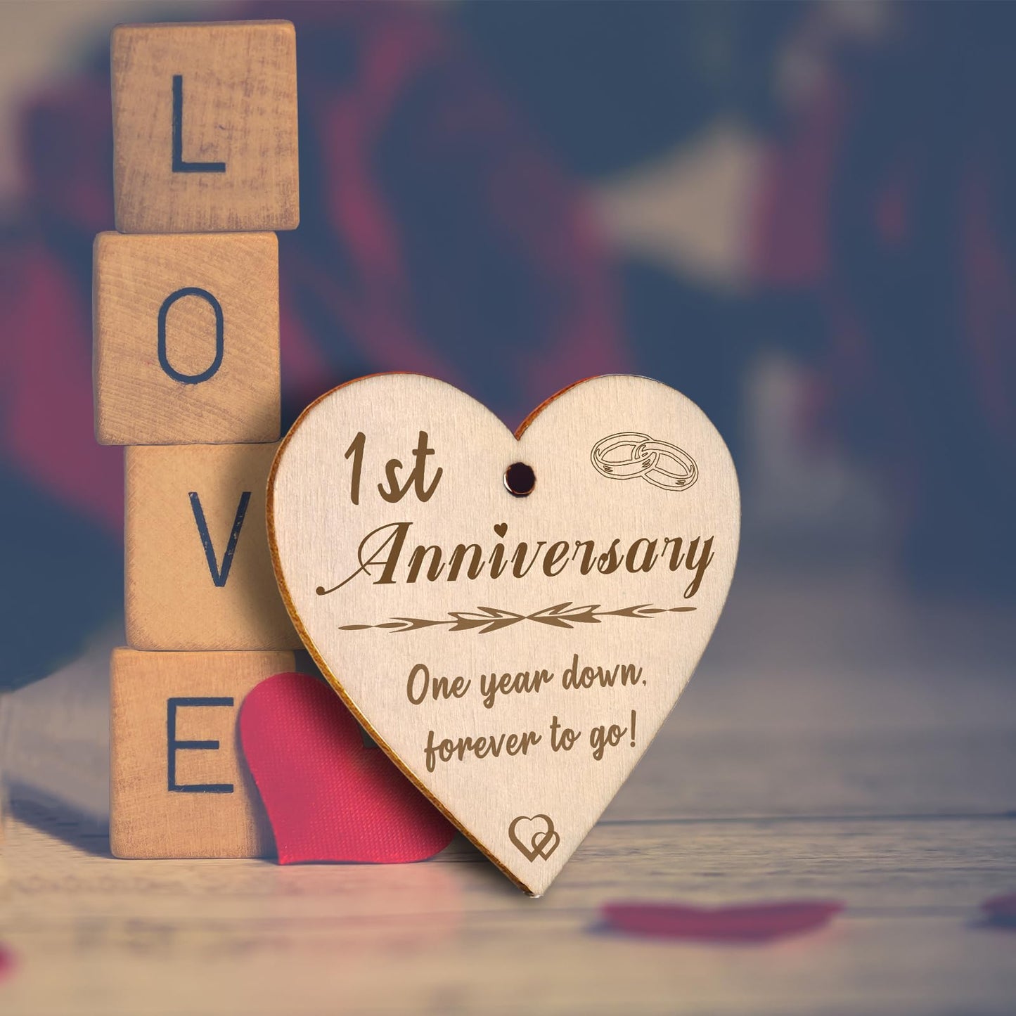 EYITUPC 1 Year Anniversary Picture Frame Gifts, 1st Anniversary Frame for Her Him Girlfriend Boyfriend, Display Two 4x6 Inch