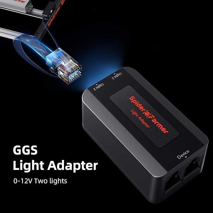 Spider Farmer GGS AC10 Power Strip Kits, 10 AC APP-Based Controls Outlets, 3 in 1 Soil Sensor, Temp Humid Light Sensor, for Indoor Grow Tent Plants Room
