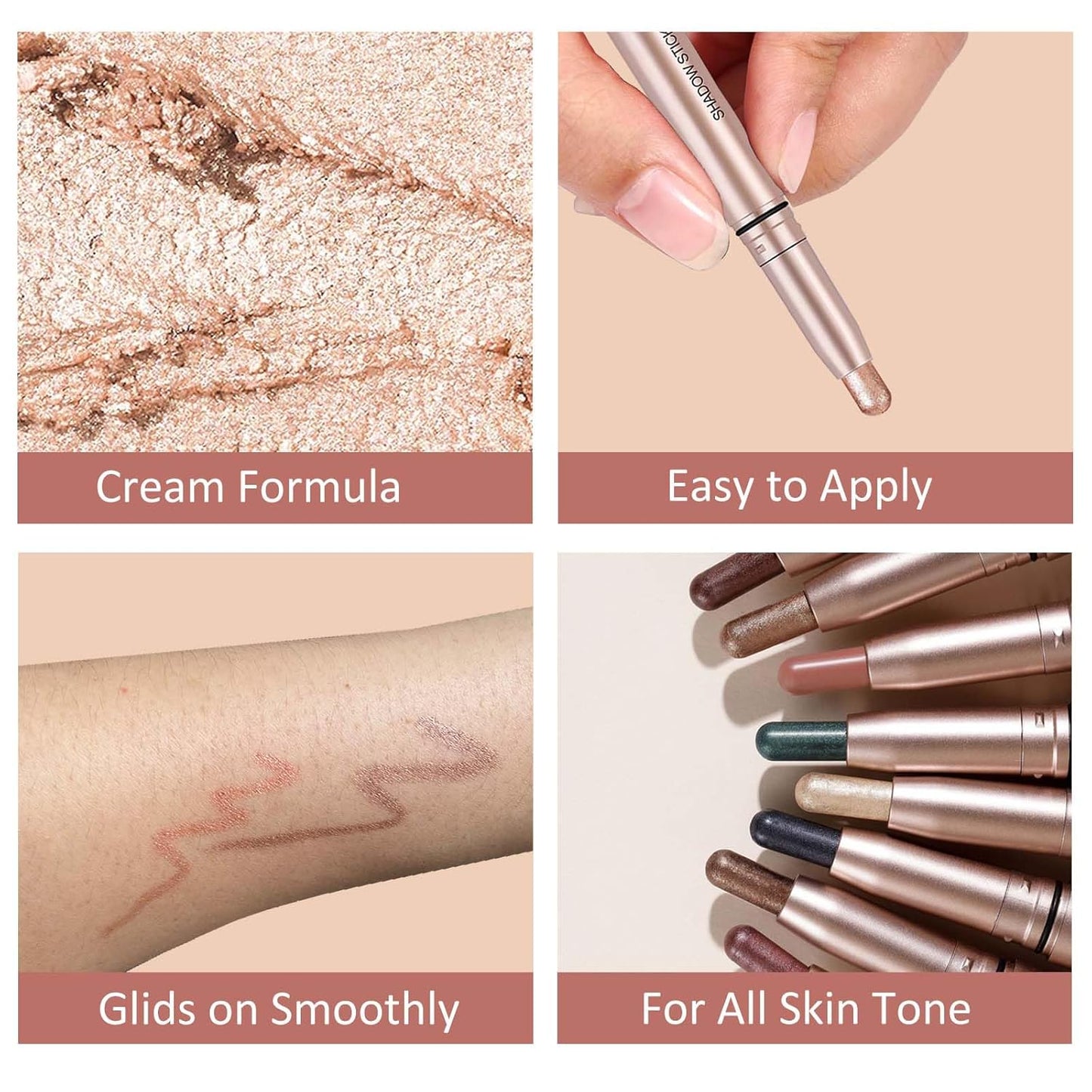 Cream Eyeshadow Stick, Dark Brown, 09#