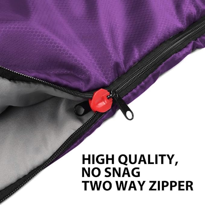 Gold Armour Sleeping Bags for Adults Cold Weather & Warm - Backpacking Camping Sleeping Bag for Kids 10-12, Girls, Boys - Lightweight Compact Camping Essentials Gear Accessories, Left Zipper