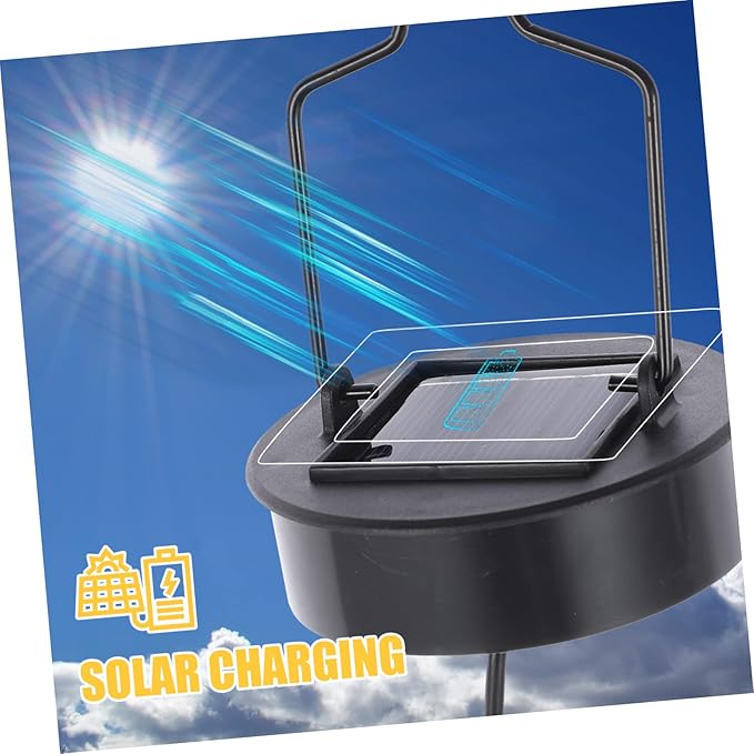 HEMOTON Solar Garden Light Outdoor Chandelier Hanging Decor Solar Lanterns Patio Lamp Rainproof Lighting