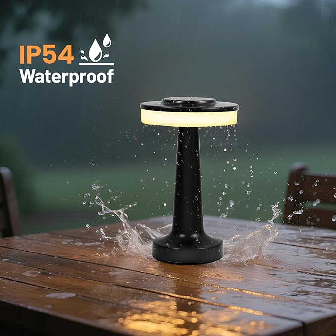 Cordless Table Lamp, Portable LED Desk Lamp, Table Sensor Control Beside Lamps, Kids Night Light with Stepless Dimming & Charging Completed Tip Light & 3 Colors Changing