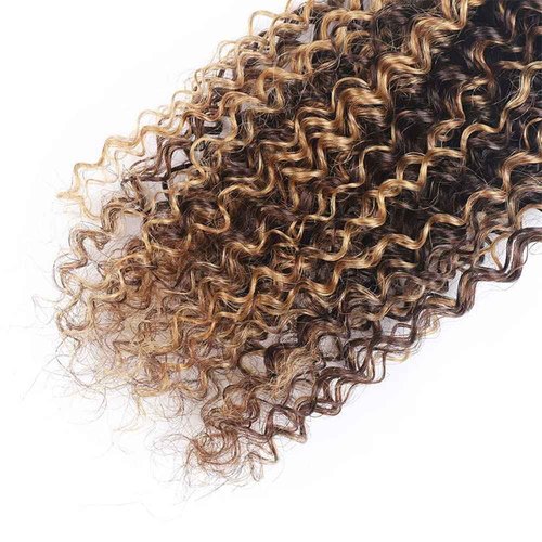 Habiliana Bundles Human Hair 20 22 24 Inch Jerry Curly Wave P4/27 Human Hair Bundles 11A Unprocessed Brazilian Virgin Quick Weave Hair Extensions for Black Women