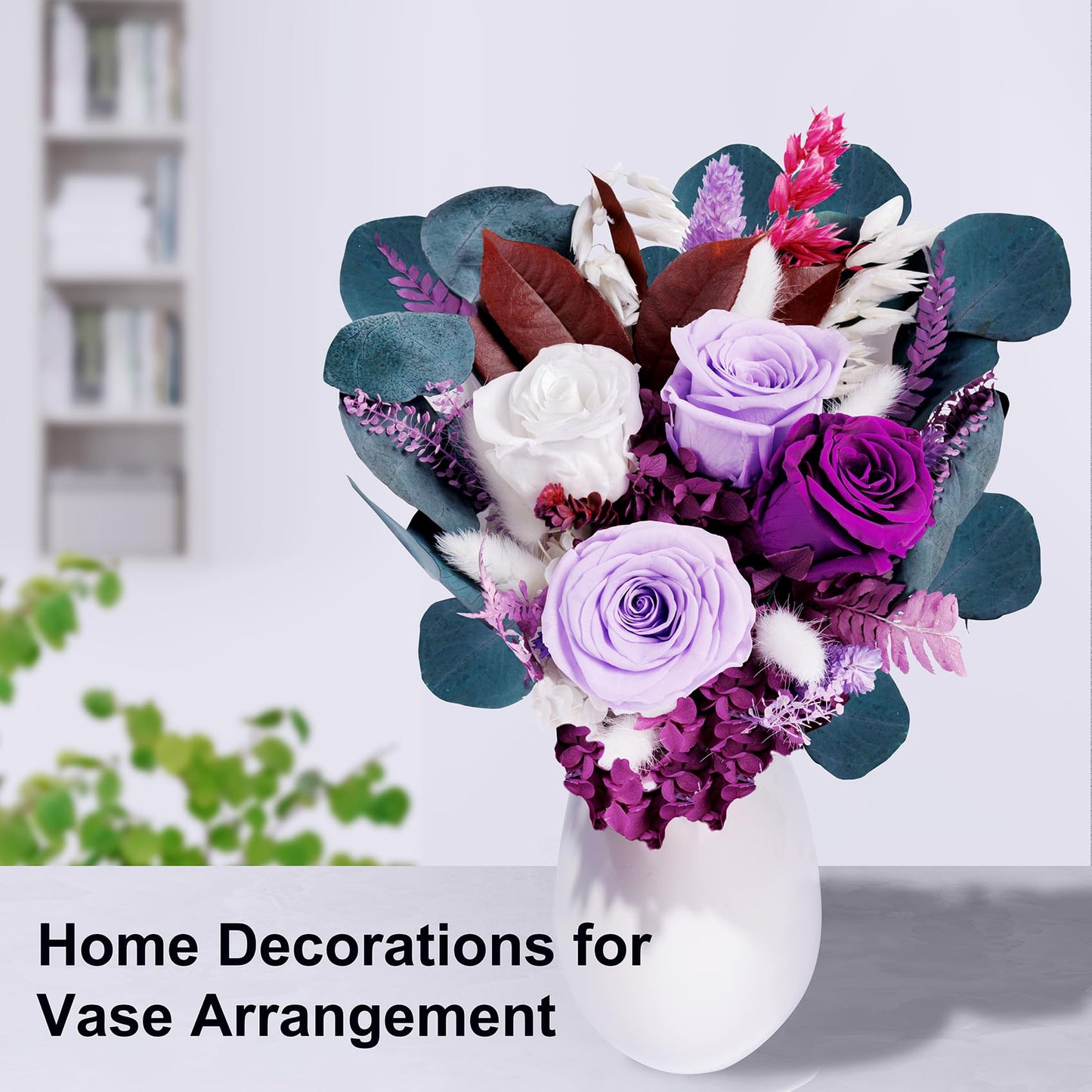 Flowers Gifts for Mom, Flower for Delivery, Preserved Roses Bouquets, Purple Roses, Birthday Gifts for Women, Mothers Day Flowers for Wife