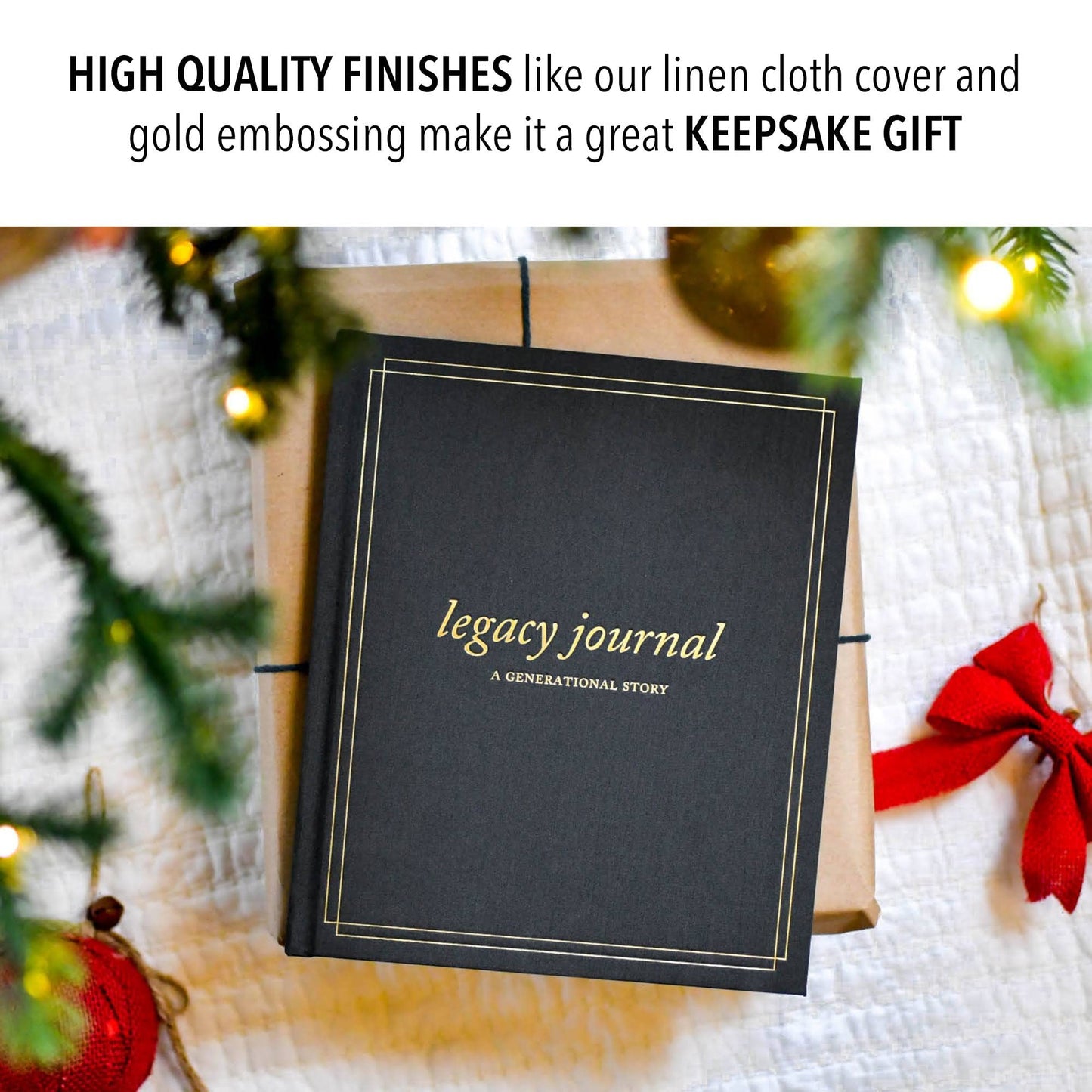 DUNCAN & STONE PAPER CO. Grandparents Legacy Journal - Legacy Book For Parents & Grandparents - Keepsake Grandparents Book - Gifts For Grandparents (Ivory, 85 Pages)