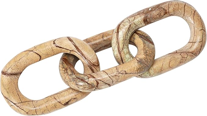 Bloomingville Decorative Marble Chain, Variegated Brown Tones