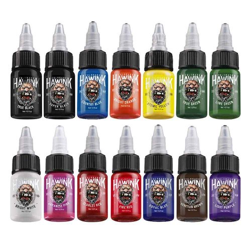 Wireless Tattoo Kit Tattoo Gun Rotary Tattoo Machine+ Tattoo Ink Set 1/2 oz (15ml) Tattoo Supply 14 Colors