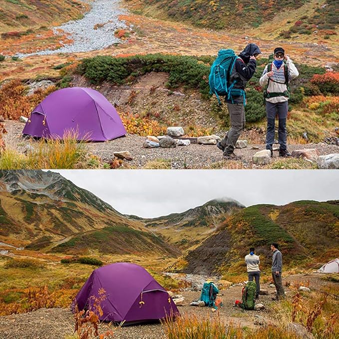 Naturehike Camping Tent, 2/3 Person Double Layer, Instant Easy Setup, Waterproof PU2000mm, 54 MPH Wind Resistance, UPF 50+, Outdoor Tent for Camping, Festivals, Backyard, Sleepovers