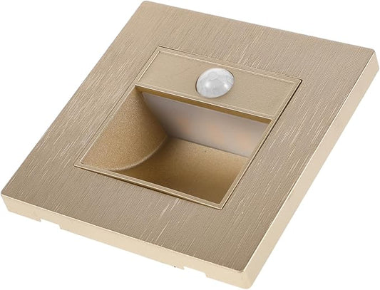 Garneck Motion Sensor Recessed Stair Lights LED Step Lights for Indoor Aisles and Outdoor Stairs Warm Soft Lighting for Hallways and RVs Easy to Install