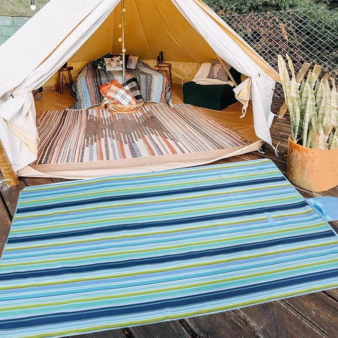 Lchkrep Picnic Blanket Beach Blankets 80"x60" Large Sandproof Waterproof Camping Portable Travel Blanket Play Mat for Outdoor Indoor Family Beach Park Grass,Hiking, Music Festival