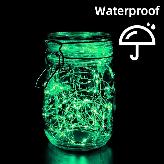 LAMPHOME 20 Pack Green St Patrick's Day Fairy Lights,st Patricks Day Battery Operated String Light, 20 LED on 6.6FT Copper Wire Firefly for Wedding Party Mason Jar Christmas Bedroom Decor