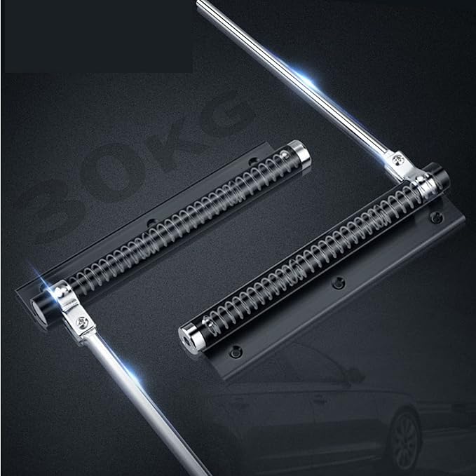 ZENG 2-Pack Adjustable Spring Door Closer - 304 Stainless Steel Surface Mounted Automatic Closer for Residential/Commercial Doors (20-40kg, 175° Max, Black)