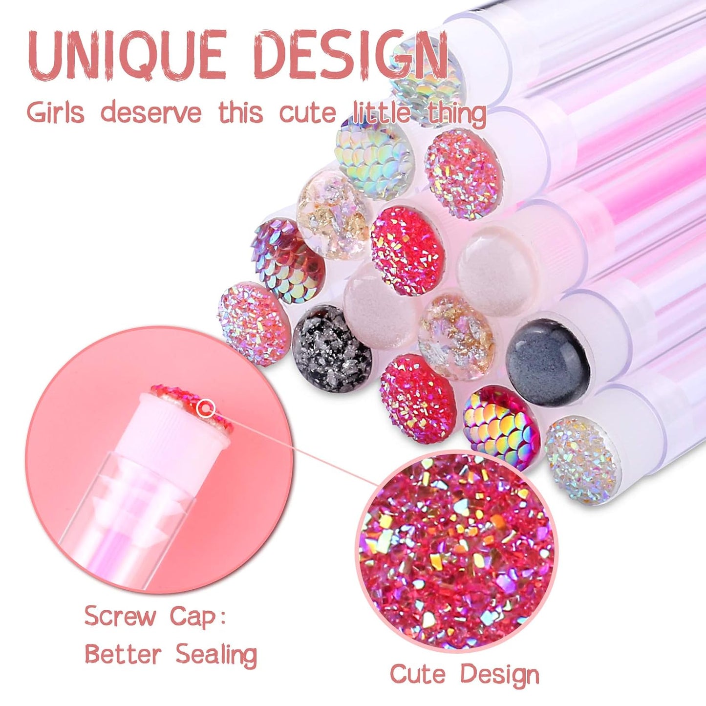 10pcs Eyelash brush Lash Wand Makeup tool Eyelash Extension supplies Cleaning brush Diamond Mascara mix color