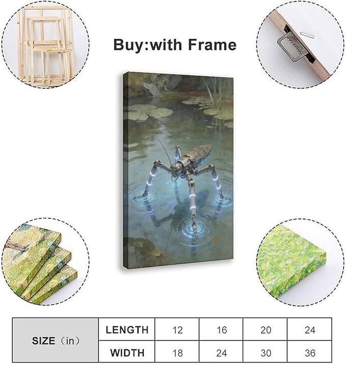 Framed Modern Sci Fi Wall Art for Living Room And Studio Futuristic Minimalist Decor 08x12inch(20x30cm)