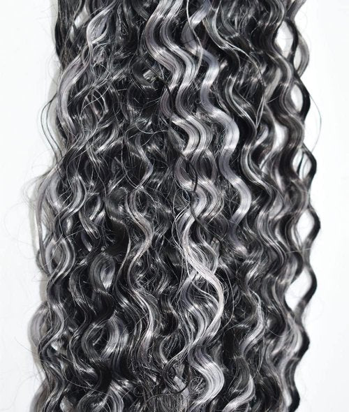 Condescension P4/Grey Human Hair Bundles 16 18 20 inch Water Wave Human Hair Bundles Highlight Chocolate Grey Unprocessed Soft Sewn In Hair with Double Weft for Black Women