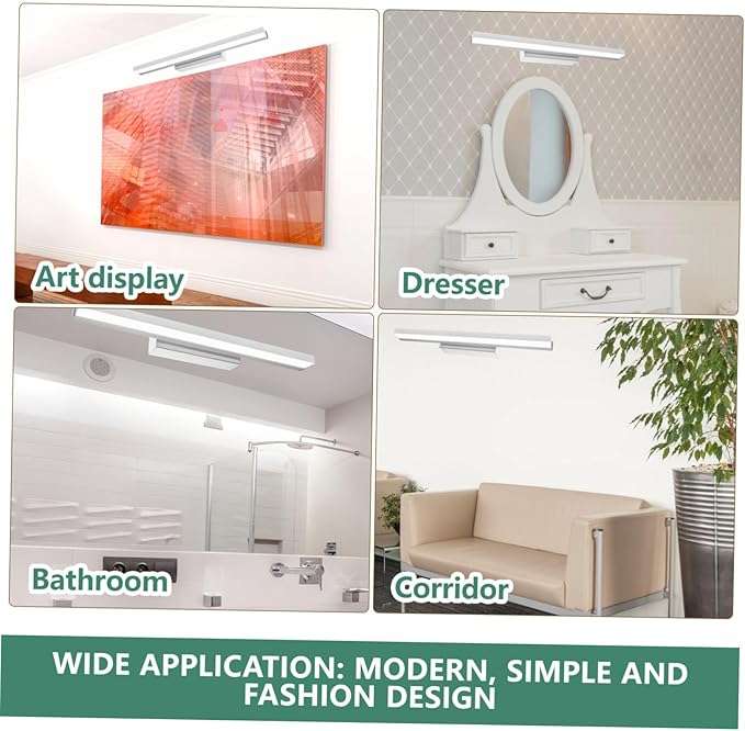 jojofuny Led Mirror Light Fixture 9w Waterproof Anti-Fog Bathroom Vanity Modern Wall Light Pure White