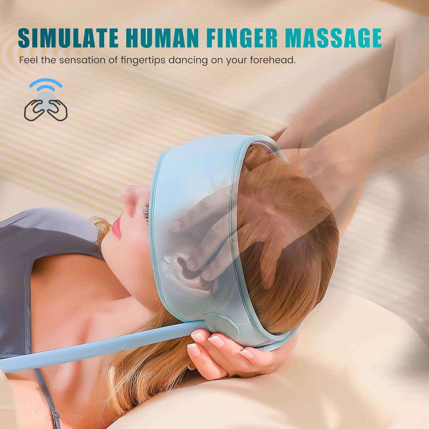 Head Massager Scalp,Rechargeable Massager for Head,Portable Electric Percussion for Deep Relaxation & Stress Relief,Great Gift for Mom and Grandma
