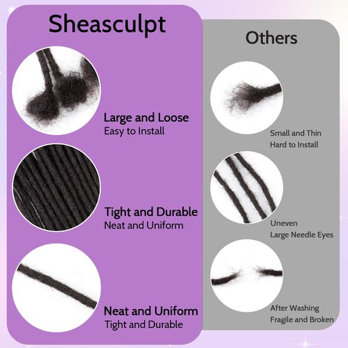 Loc Extensions Human Hair 0.4cm&0.6 cm&0.8cm width 4-18inch 10, 20, 40, 100 strands 100% Human Hair Locs Extensions for Men Women Natural Dreadlocks Can Be Dyed Bleached Curled 0.4cm 8inch 60 Strands