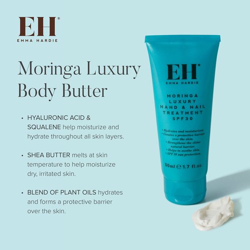 Emma Hardie 5pcs Amazing Travel Kit: 30ml Moringa Cleansing Balm, 50ml Moringa Luxury Bath & Shower oil, 50ml Moringa Luxury Body Butter, 20ml Moisture Boost Vit C Cream, 5ml Brilliance Facial Oil