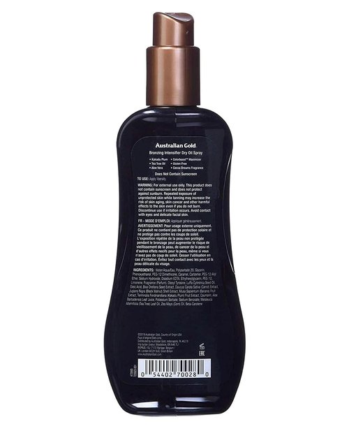 Australian Gold Intensifier Bronzing Dry Oil Spray 8 Ounce (235ml) (Pack of 6)
