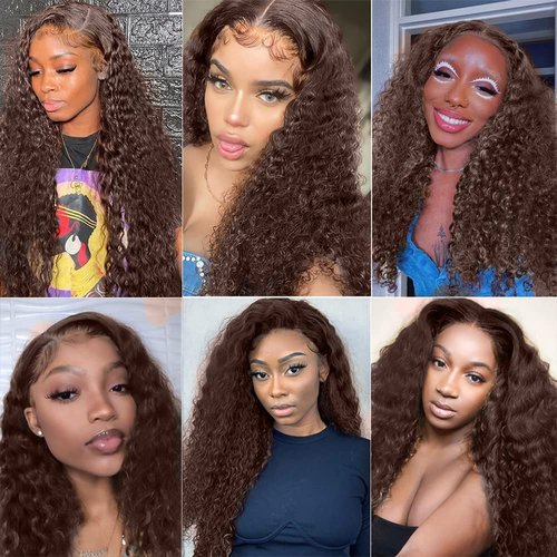 Giginger Bundles Human Hair 18 20 22 Inch Chocolate Brown Jerry Curly Human Hair Bundles Jerry Curly Unprocessed Quick Weave Soft Sewn In Hair Extensions for Black Women