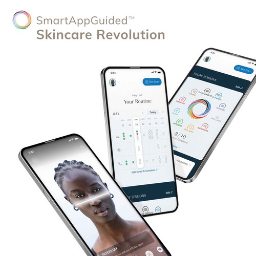 GESKE SmartAppGuided Sonic Thermo Facial Brush | 6 in 1 | Skin Cleansing | Cleansing Brush with Thermal Function | Electric Facial Massager
