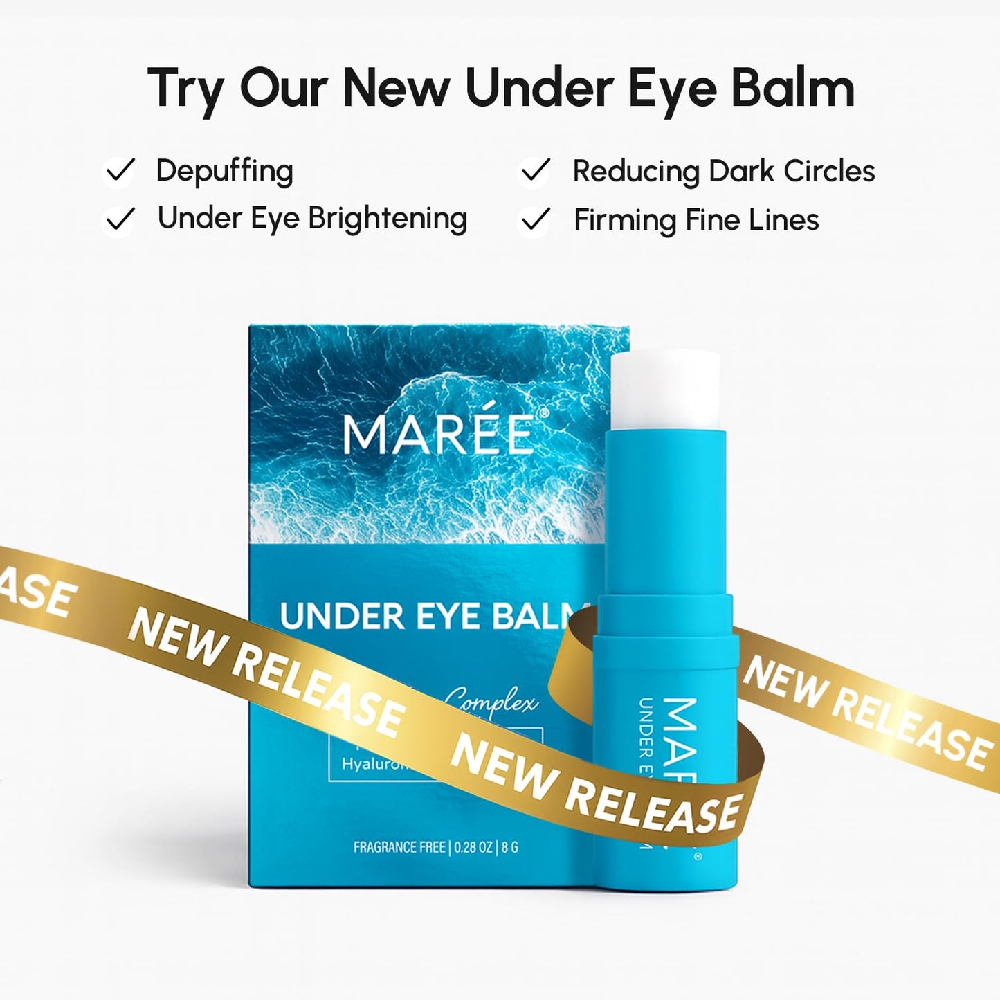 MAREE Collagen Facial Mask with Hyaluronic Acid - Hydrating Face Masks Skincare - Mascarillas Faciales For Women Skin Care - Gold, 5 Count