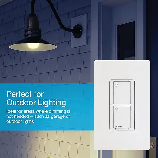 Lutron Caseta Original Smart Light Switch (Lutron Smart Hub Required), for Home, LED Lights, and Fans, 6 Amp, Single-Pole/3-Way, Neutral Required, PD-6ANS-BL, Black