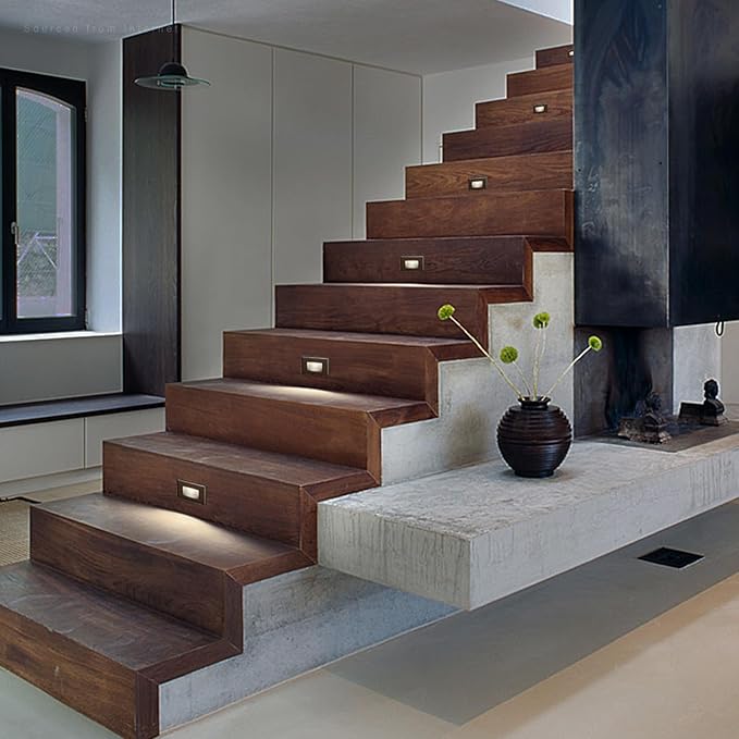 LEONLITE 3CCT LED Step Lights 120V-277V, 150LM 2.5W Dimmable Horizontal Stair Lights Indoor Outdoor IP65, CRI90 & ETL, 2700K3000K4000K Selectable Zinc Alloy Staircase Lights, Oil Rubbed Bronze, 6 Pack