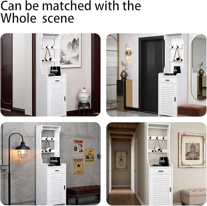 Cabinet halltree Hallway Entry Way Racks, Hallway Organizer for entryway,mudroom, for Hallway, Hallway(205x32x40cm)