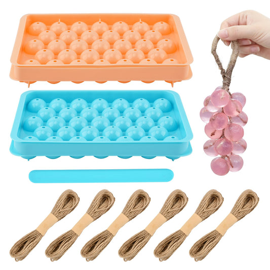 Mellisore DIY Soap Making Kit, Silicone Grape Molds, Handmade Soap Mold for Craft & Gift (Without Soap)(2 Color,Size:6.9inch)