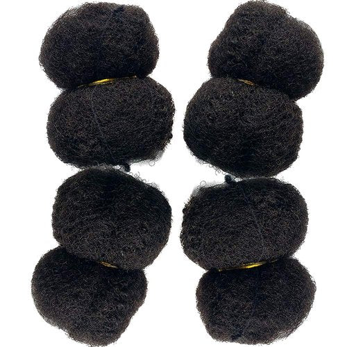 Tight Afro Kinky Human Hair for Dreadlocks,Ideal for Making Locs,Repair Extensions,Twist or Braids 4 Bundles/Package Natural Black #1B 12inch