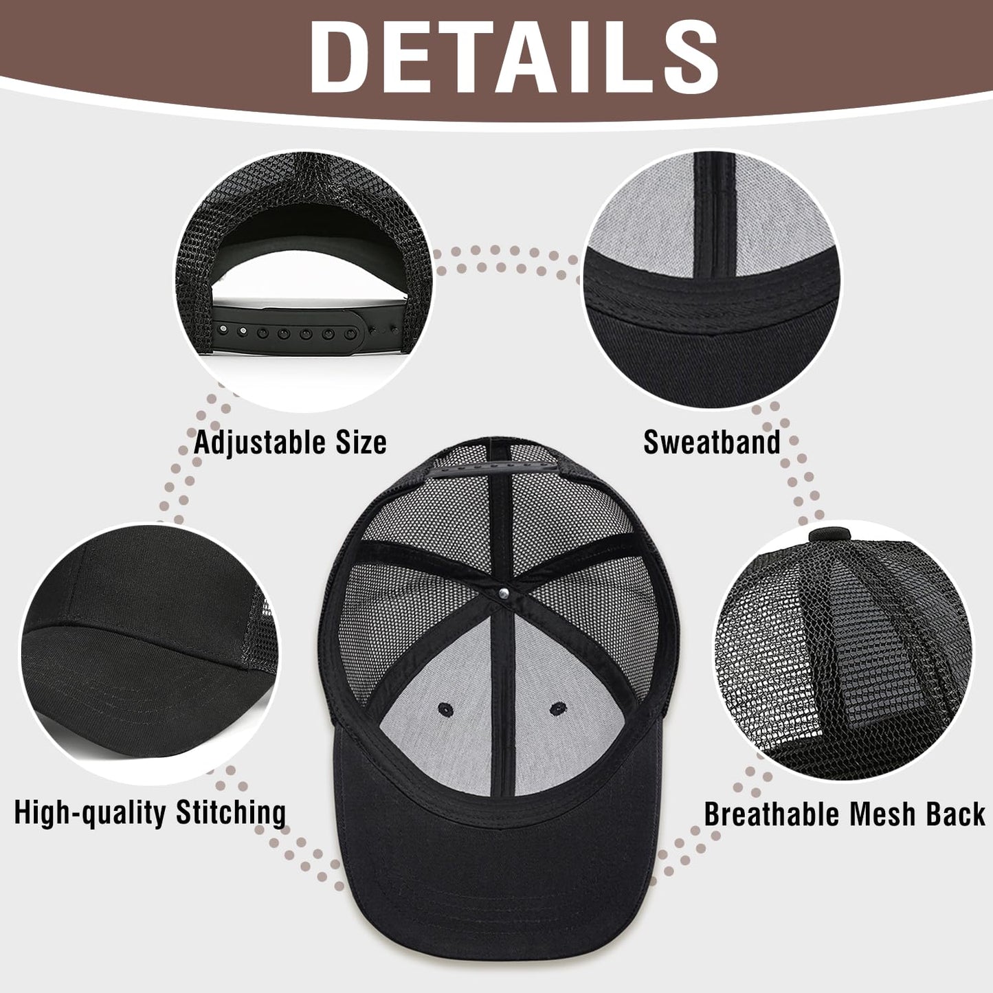 Worlds Best Dad Ever Hat Fathers Day Birthday Gifts for Dad Papa from Daughter Son Black Trucker Hat